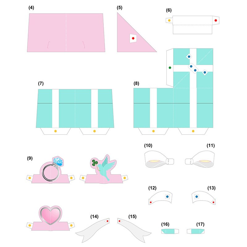DIY Pop-up Card Box,Handmade 3D Anniversary Greeting Card Paper Model,Postcard Invitation Papercraft,Craft Toy ER-095
