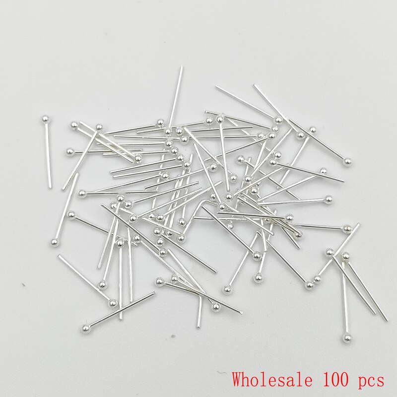 925 Sterling silver 1.5mm ball nose stud pin classic nostril piercing jewelry 100pcs/lot