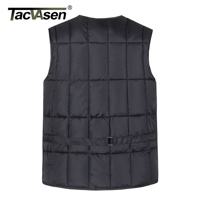Tacvasen talvi miesten parkatakki kevyt puuvilla hihaton parka liivi takki kiinteä lämmin untuvatakki liivit 5xl isoa kokoa