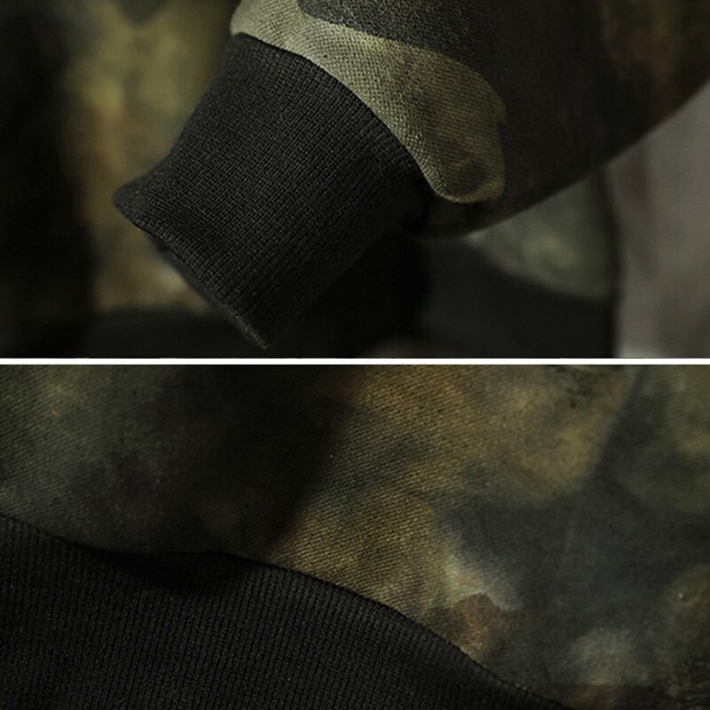 Singleroad oversized herre hættetrøjer mænd vinter varm camouflage sweatshirt hip hop japansk streetwear hættetrøje mænd sweatshirts