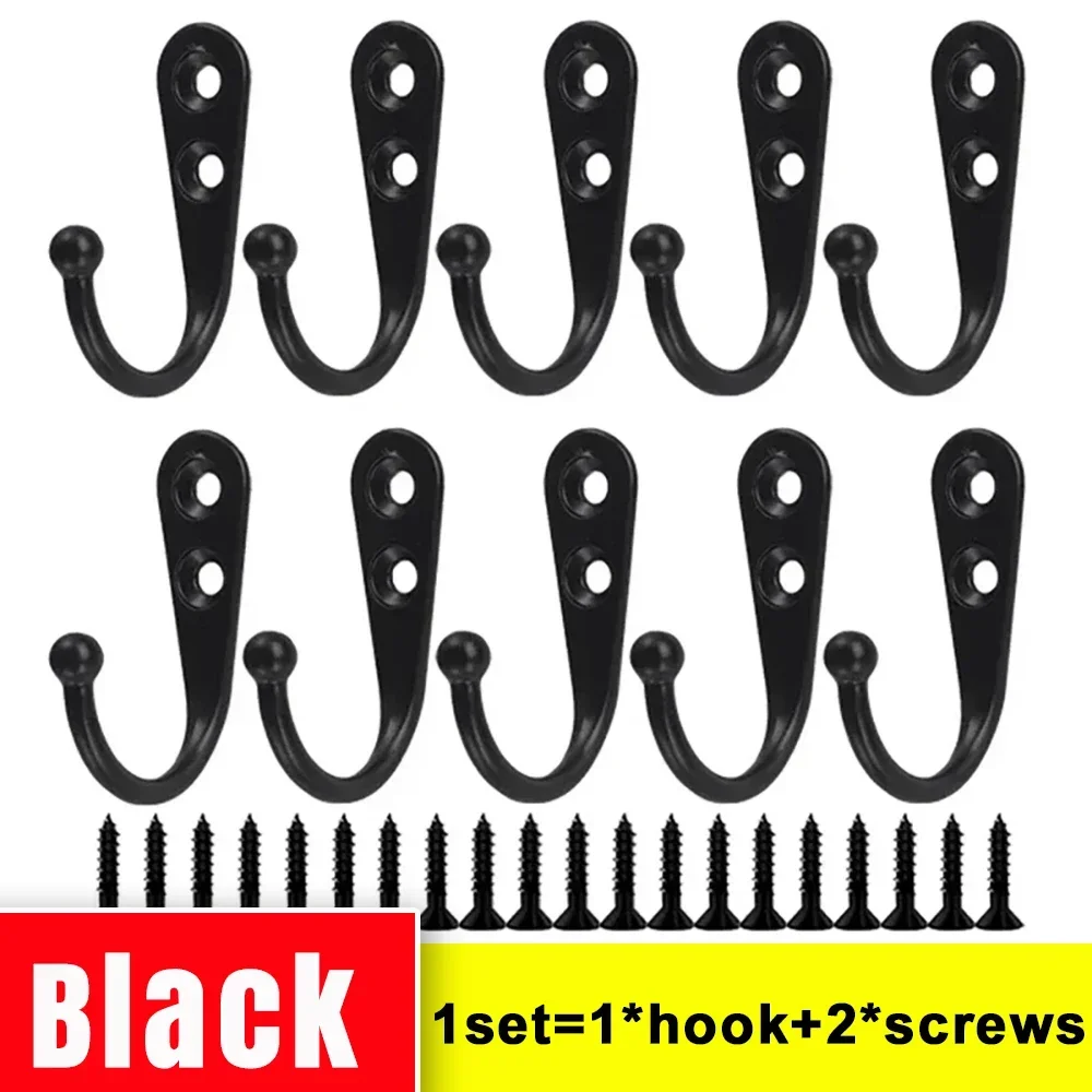 Ganchos de pared para puerta, ganchos para colgar abrigos montados en la pared, gancho de tornillo de Metal resistente para llaves de ropa, organizador de cocina y baño, 30/1 Uds.: S / Amarillo claro