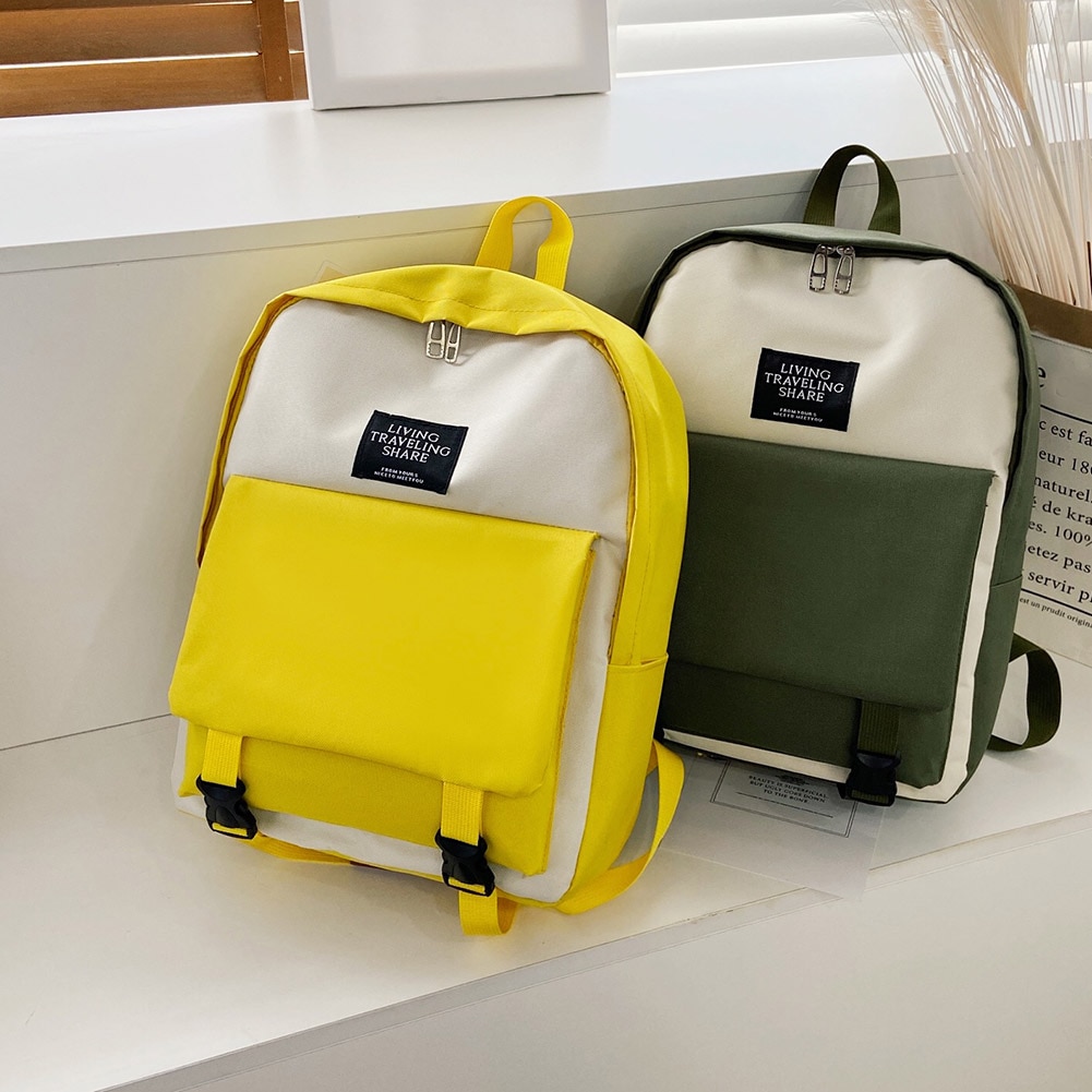 Multi-Functionele Vrouwelijke Festival Grote Capaciteit Rugzak Studenten Hit Kleur Eenvoudige Mochila School Bagpack