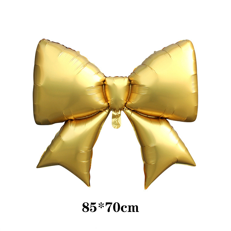 Strikvormig thema folie matte strik kinderverjaardagsfeest decoratie grote vlinderballon fotorekwisieten jubileum evenement decoratie: Multi