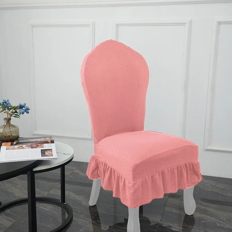 Rok Stoelhoes in Europese stijl Verdikte eettafel en stoelhoes Elastische rok Hotel Restaurant stoel beschermhoes: MULTI