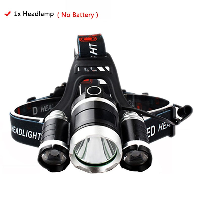 Litwod z20 XM-L T6 Zoomable cabeza linterna Power Bank cabeza lámpara 15000 lúmenes recargable Led faros: Option A