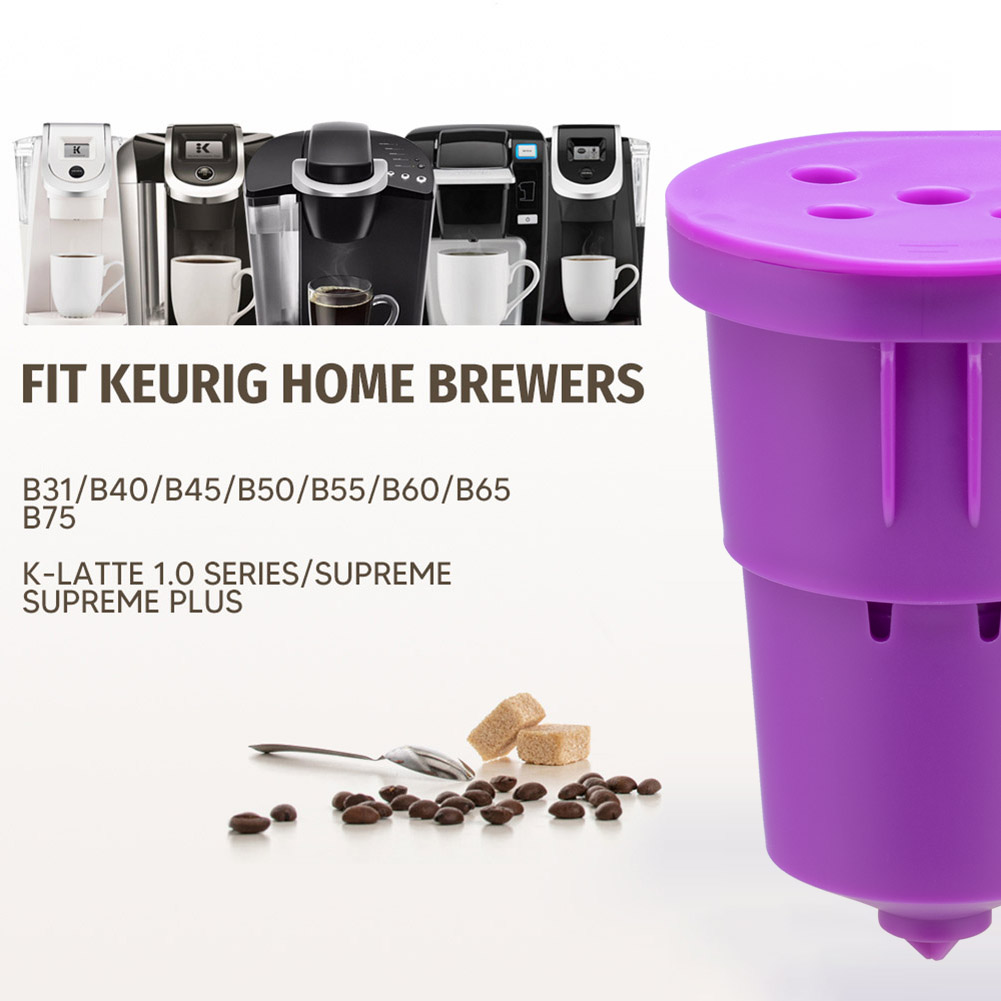 Reusable Coffee Capsule Filter Cup Food Grade Silicone Capsule Refilling K Cup Filter Baskets Pod Coffeeware