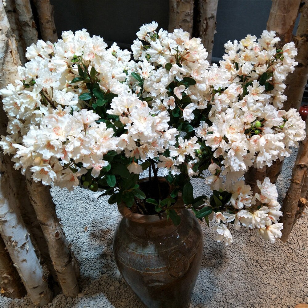 7p Artificial Crape Myrtle Flower Branches 3 stems Encryption Tree Decorative Silk Flower Wedding Floral Cherry Flowers