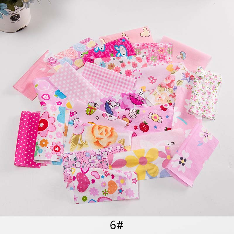 25 Stuks 10*10Cm Bloemen Katoen Patchwork Stof Kerst Bedrukte Stof Voor Naaien Quilt Ambachten TJ0550: 6