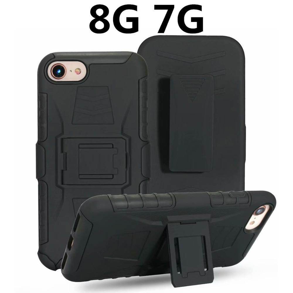 Für iphone 11pro XS Max Luxus Rüstung Stoßfest Holster Silikon Harte Fall Für iphone 8 7 6s Plus 5s handy Shell Abdeckung Taschen: For iphone 8 7