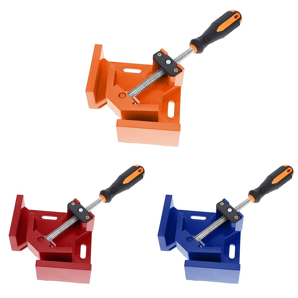 90 Degree Adjustable Right Angle Clamp Single Handle Aluminium Corner Clamp Woodworking Frame Clip Alloy Hardware Tool Clamp