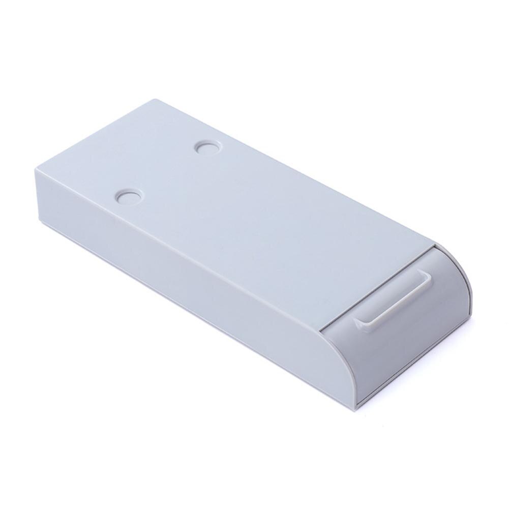 Plastic Desk Organizer Concealed Stationery Storage Box Case Table Drawer: C