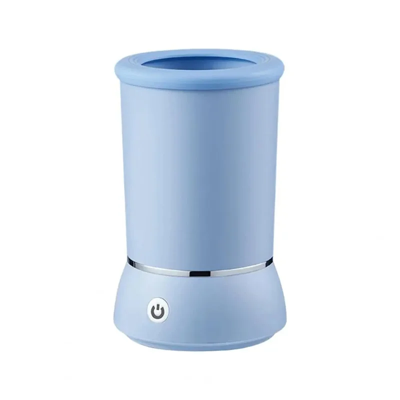 LAMGOOL-lavadora de pies para mascotas, limpiador eléctrico de patas para mascotas, taza de limpieza automática de pies para mascotas, limpiador portátil rápido de poco ruido para patas de perros y gatos: SCARLET