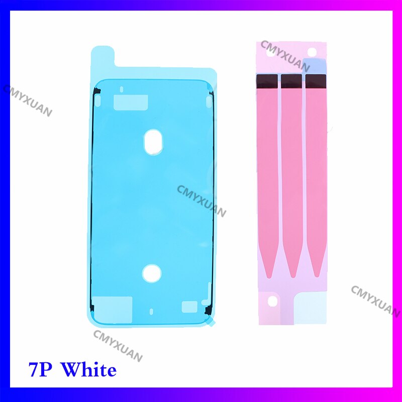 1Set Waterdichte Sticker Voor Iphone 6S 6Splus 7 7Plus 8 8 Plus Se Lcd-scherm frame Bezel Seal Tape Lijm + Batterij Sticker: 7P white