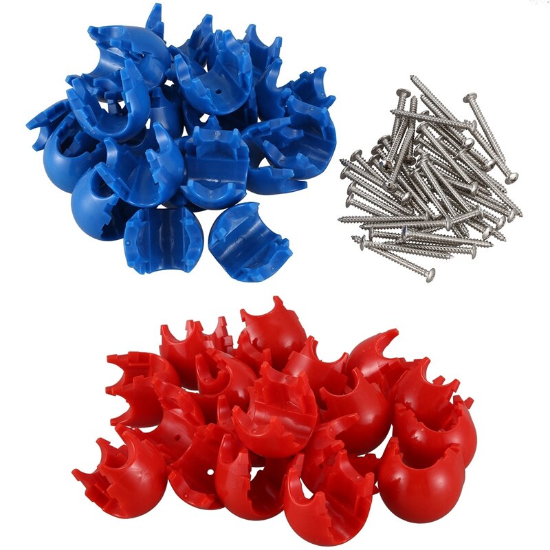 20Pcs Klimmen Touw Netto Plastic Connector Netto Gesp Klimmen Accessoires Red & Blue