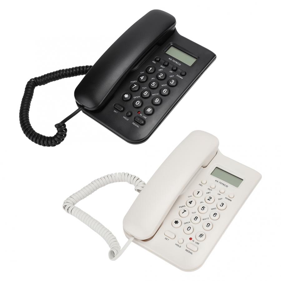 Telefon Stacjonarny VBESTLIFE - Telefon Biurkowy Przewodowy - Podwójny System FSK/DTMF - Do Domu, Hotelu, Firmy