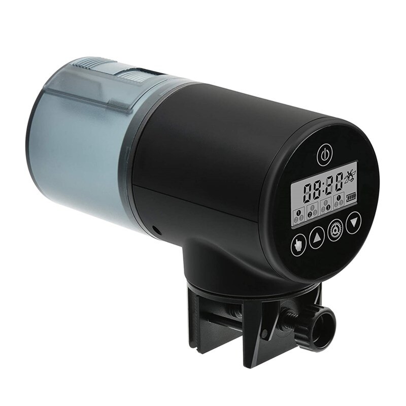 NICREW 200ml Automatic Fish Feeder Programmable Electric Fish Food Dispenser for Aquarium Fish Tank .LCD Digital Timing Feeder: Default Title