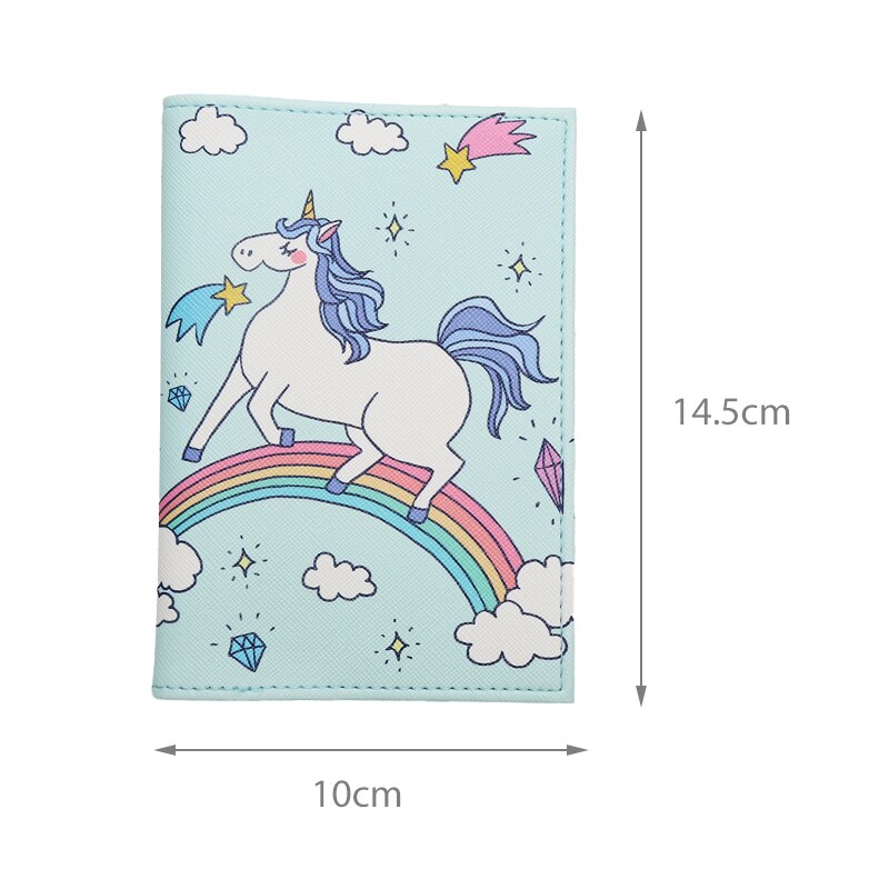 1pc Unicorn PU Leather Travel Passport Cover Cards Case Women Men Travel Credit Card Holder Travel ID&Document Passport Holder