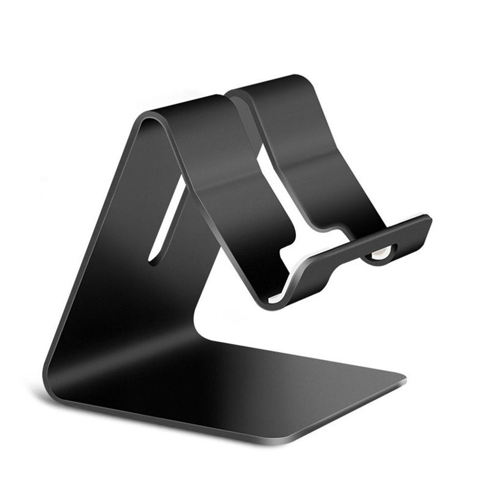 Suporte universal do telefone celular da liga de alumínio para o suporte do desktop do telefone do telefone para o ipad samsung iphone xiaomi suporte do telefone móvel: Black