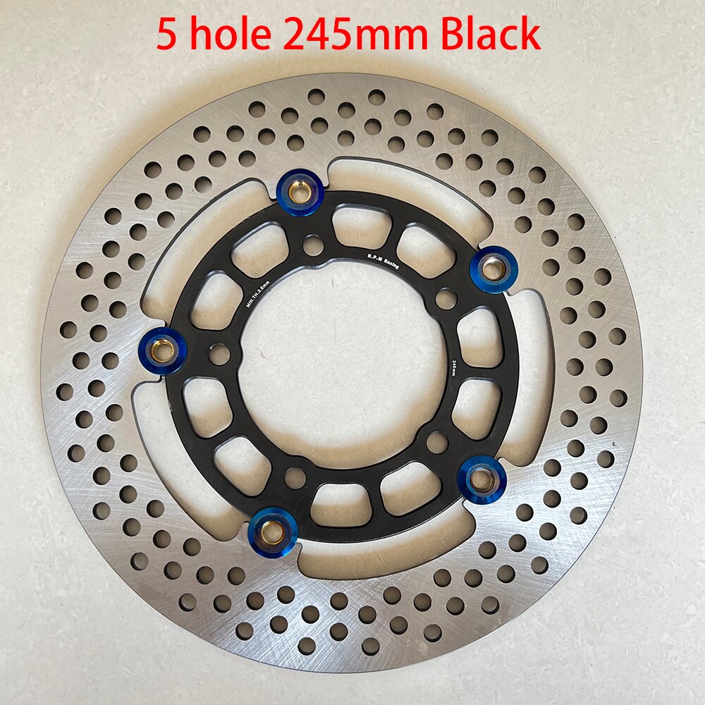 Universal Aluminum alloy Floating discs motorcycle brake disc Outside diameter 200mm/220mm/245mm/260mm Rapid cooling brake pads: Black 245mm
