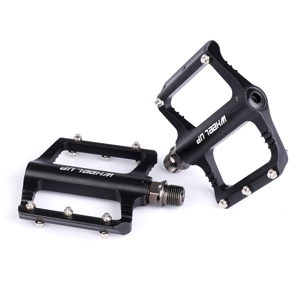Pedales antideslizantes para bicicleta de montaña, de aleación de aluminio y fibra de nailon con volante y soporte para 2 uds.