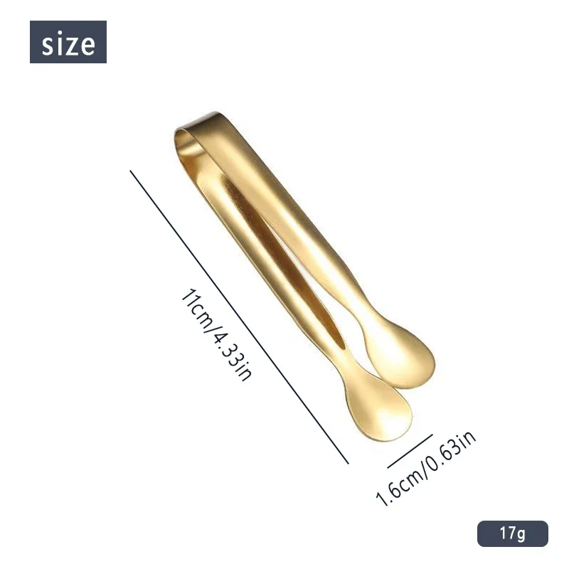 Pinza de hielo de acero inoxidable para pan, comida, Clip para barbacoa, abrazadera para hielo, barra de herramientas, accesorios de cocina, 10,8 cm