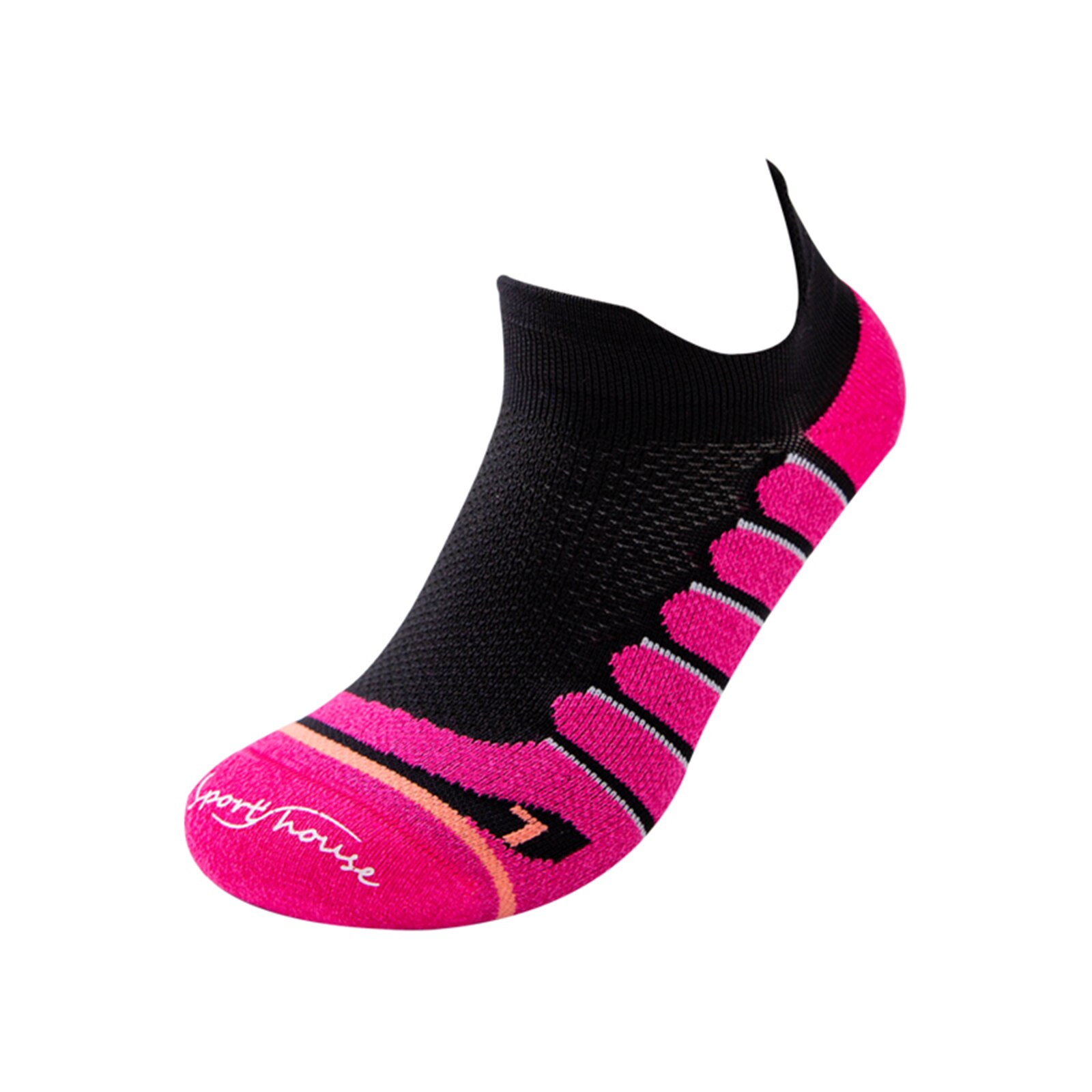 2Pairs Women Sports Socks Basketball Accessories Breathable Moisture Wicking Non-slip Elastic Cycling Sock S(35-39): 1