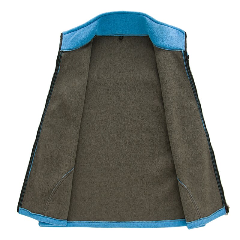 Colete feminino de lã, nova colete de lã quente para acampamento e caminhadas ao ar livre