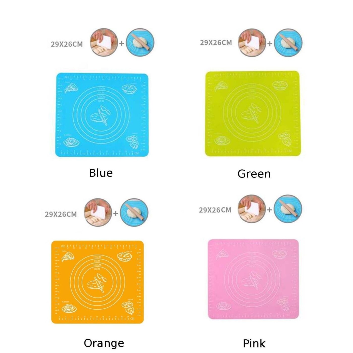 Pastry Rolling Mat Kitchen Tool Cake Pizza Pie Biscuit Oven Non Stick Pad