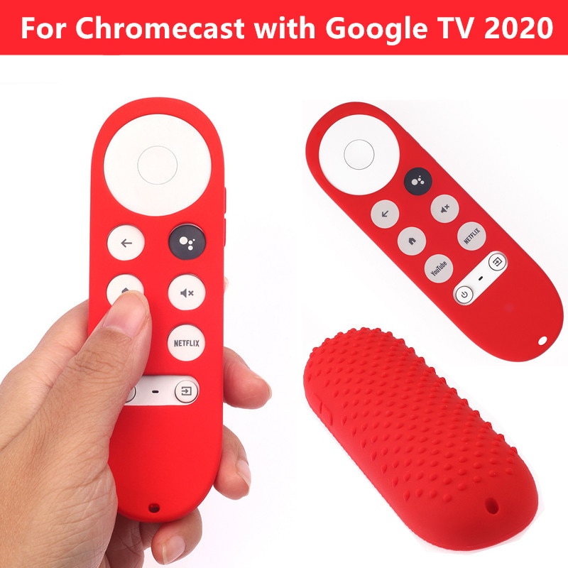 Funda protectora de Control remoto para Chromecast, funda de silicona antipérdida con Control remoto por voz para Google TV