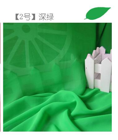 Chiffon georgette cloth fabric, transparent Wedding Lining Chiffon Yarn Clothes DIY Chiffon Fabric: 2Green
