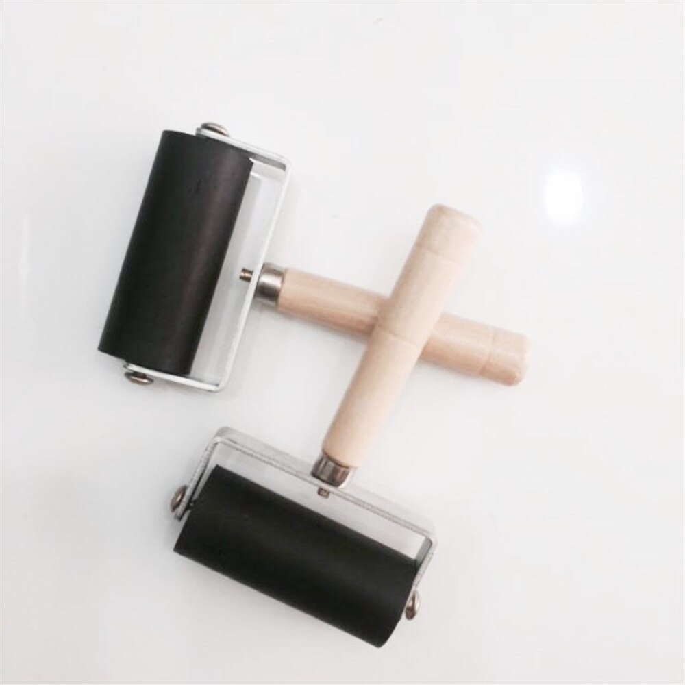 Rouleau en caoutchouc de 6cm, pour peinture à l'encre, rouleau d'impression, outil d'estampage artistique, rouleau de peinture