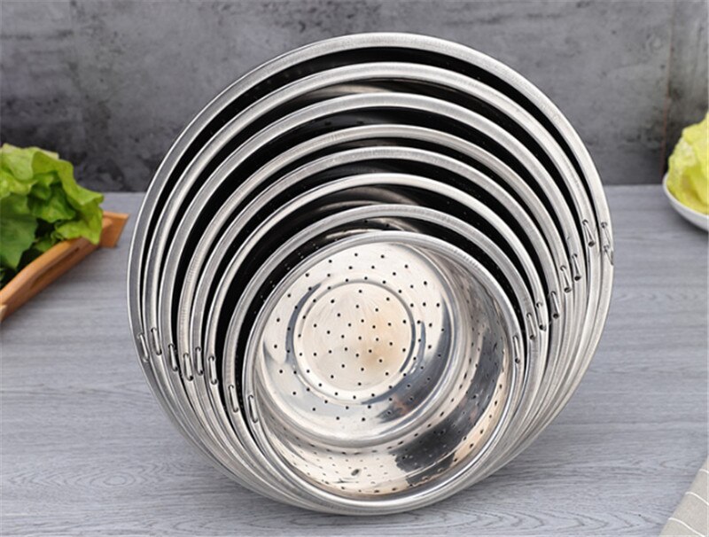 Thickened stainless steel rice steamer with multi-purpose rice steamer Kitchen sifter strainer Steamer Instant Pot Rice Cooker