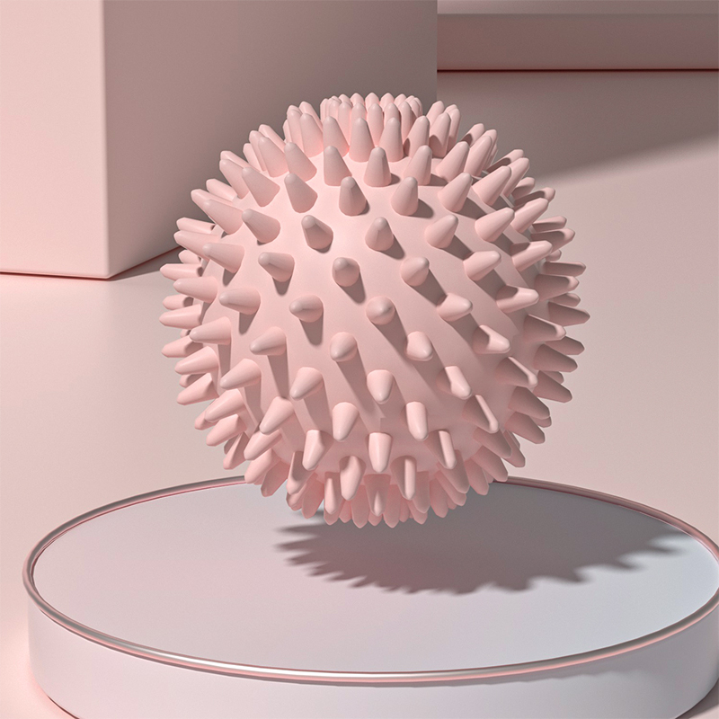 Bola de masaje de liberación miofascial, rodillo con púas para tejido profundo, punto gatillo, recuperación muscular, alivio del dolor miofascial: Rosa