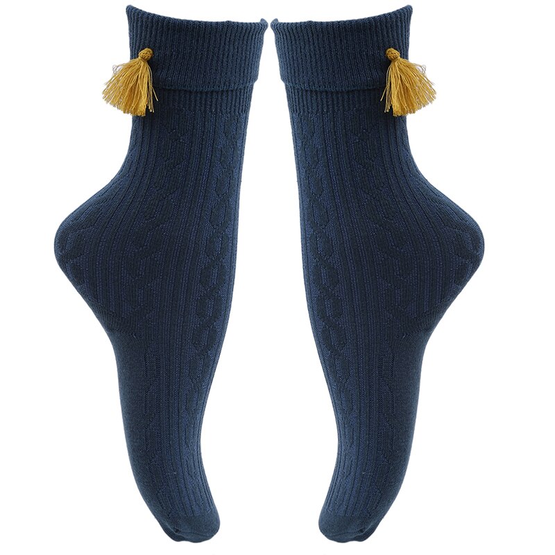 Baby Meisjes Sokken Kniehoog - Katoen Prinses Stijl - Casual Peuter Kousen: Blauw