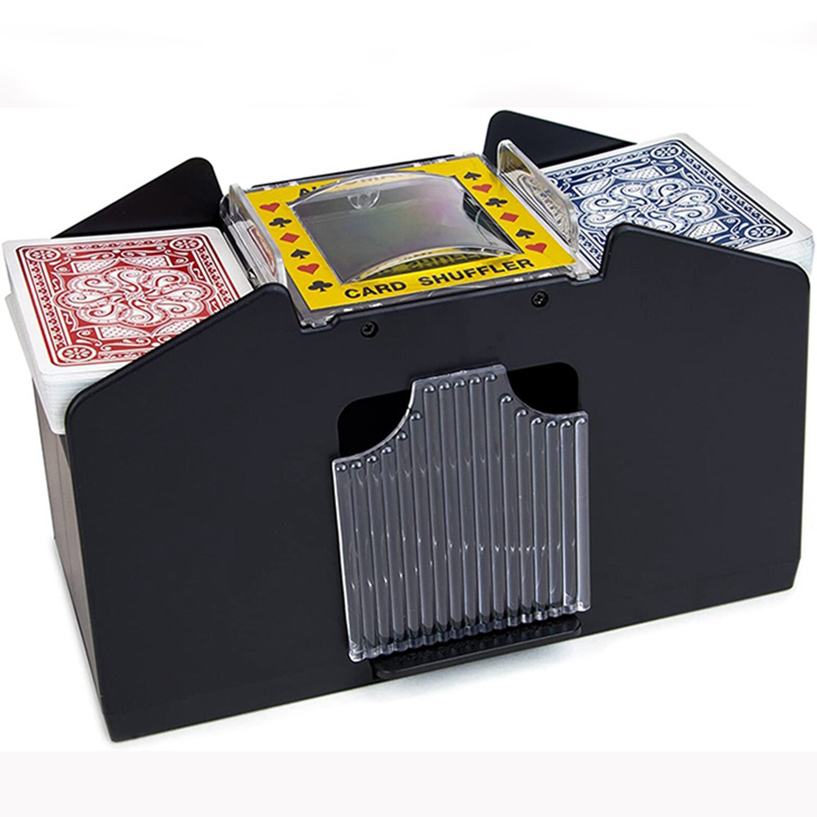 4-Deck Automatic Card Shuffler Classic Poker Shuffling Battery Operat