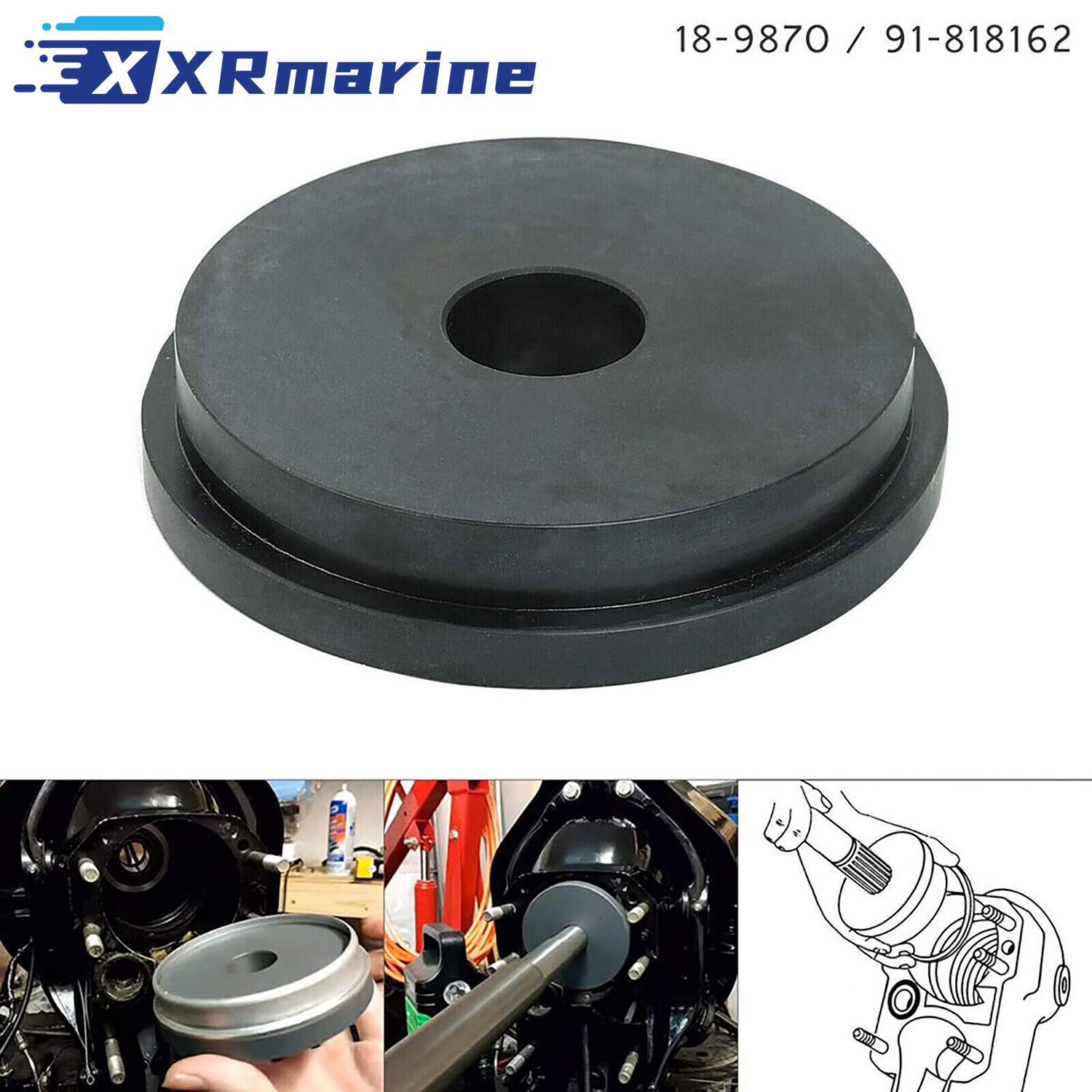 Strumento di installazione dell'anello di fissaggio del soffietto alfa uno gen Due Bravo sostituisce Mercruiser 91- 818162