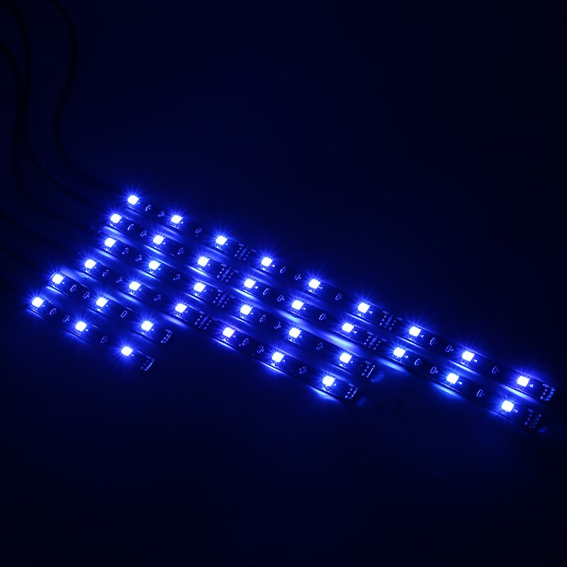 Bande lumineuse néon LED pour moto, 6 pièces, rvb, 15 couleurs, lumières sous télécommande, 5050SMD, pièces décoratives pour voiture