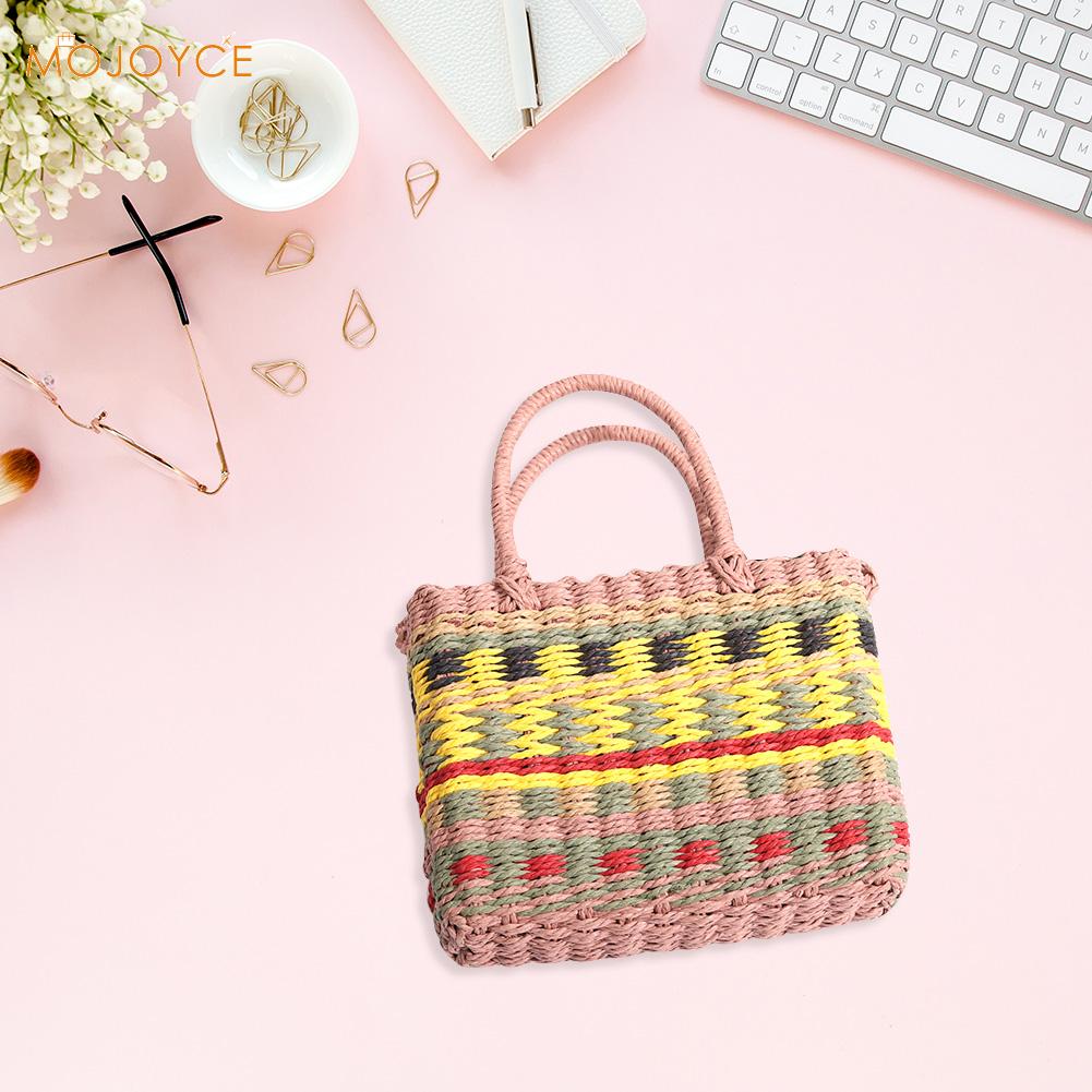 Dames handtassen van stro, zomer strandmand, schoudertas, crossbody, handgreep, strandtas