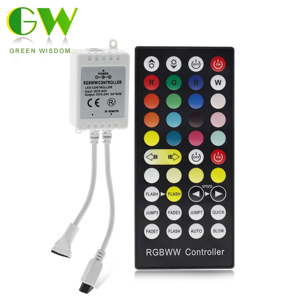 LED RGB IR Remote Controller DC12V 24Key/44 Sleutel Dubbele Output Controller Voor RGB LED Strip