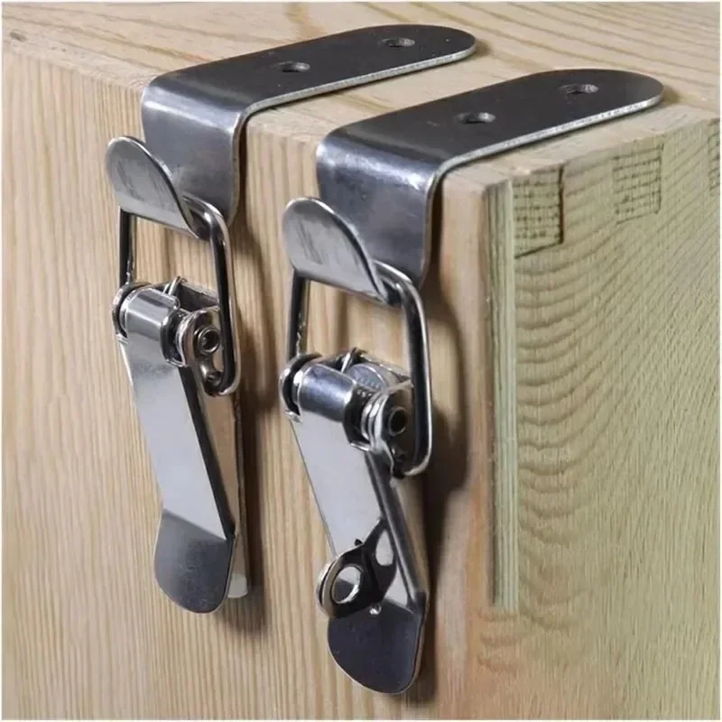 90° Duck-mouth Buckle Lock Wooden Boxes Hardware Closure Hasps Snap Lock Clamp Quick Release Latch for Suitcase Drawers Cabinet