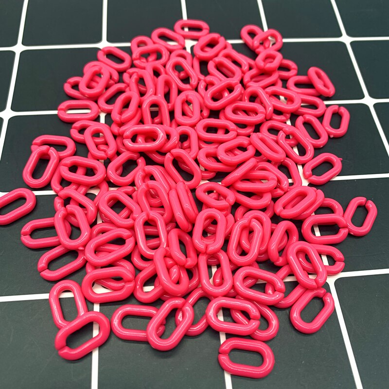 50 sztuk/partia 15x10mm akrylowe ogniwo łańcucha breloki do tworzenia bransoletek naszyjnik kolorowe łańcuchy plastikowe ogniwa łańcucha tworzenia biżuterii: 06