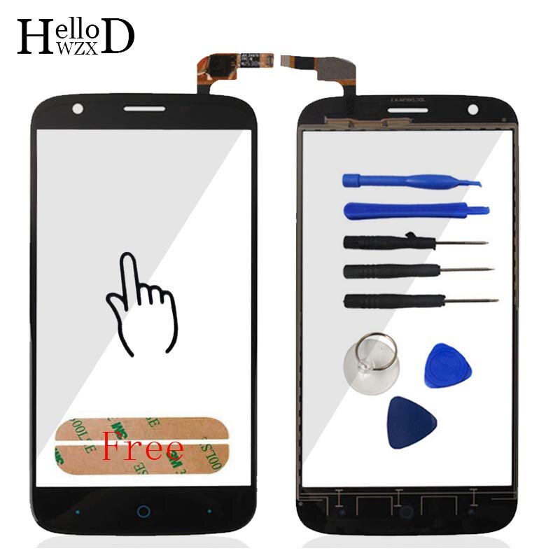 Mobile Phone Touch Glass For ZTE Blade L5 Front Touch Screen Glass Panel Digitizer Lens Sensor Adhesive + Free Screen Protector