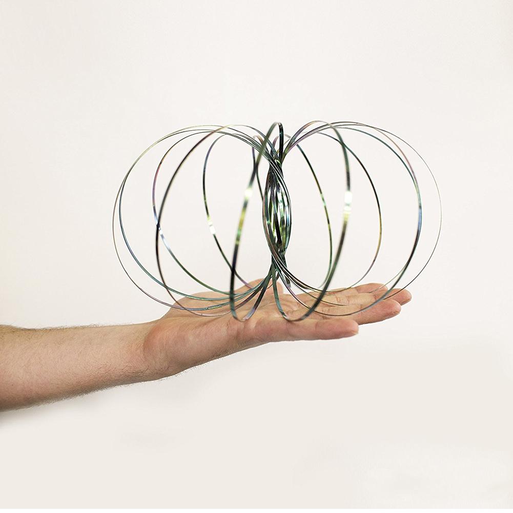 Spinner Ring Arm Slinkey Toy Rings Spring Bracelet Educational Sensory Interactive Cool Toys