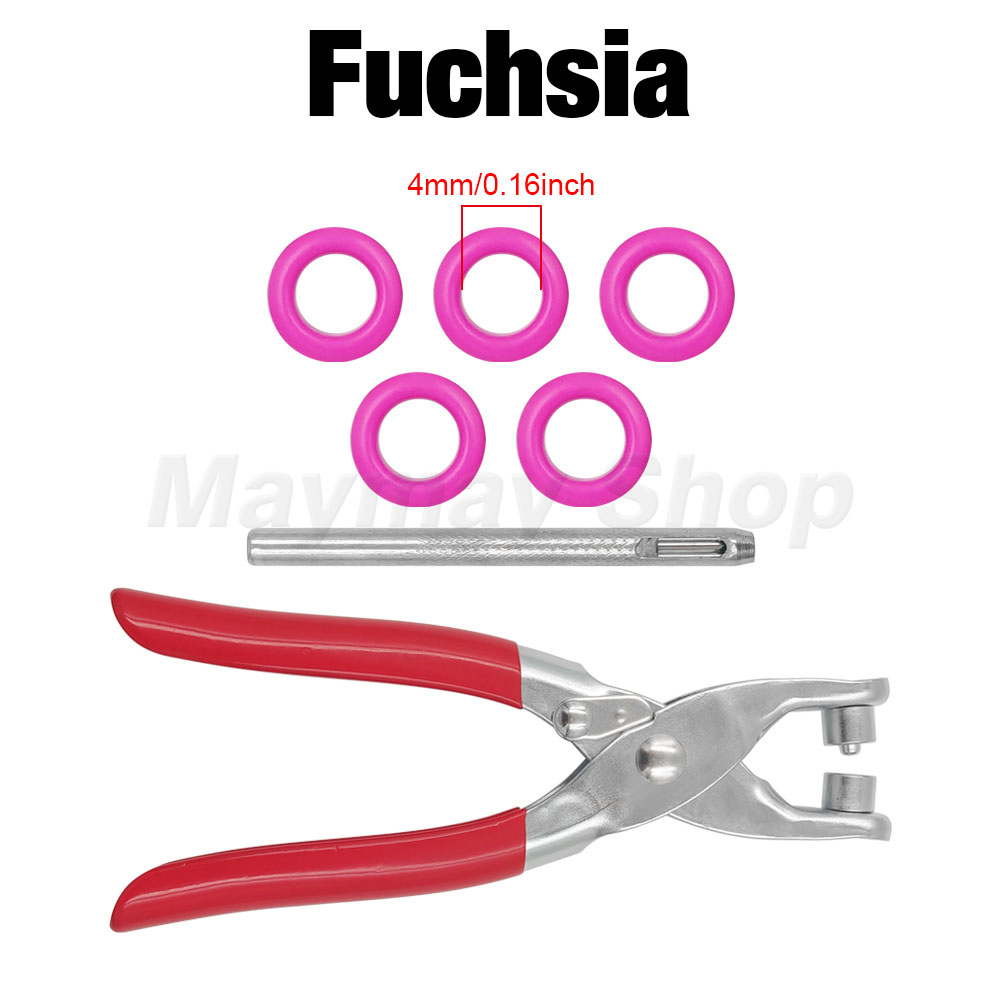 200 Sets Metal Eyelet Grommet Eyelet With Install Plier Set Eyelets Grommet Tool For DIY Leathercraft Shoes Belt Cap Bag Clothes: NICKEL