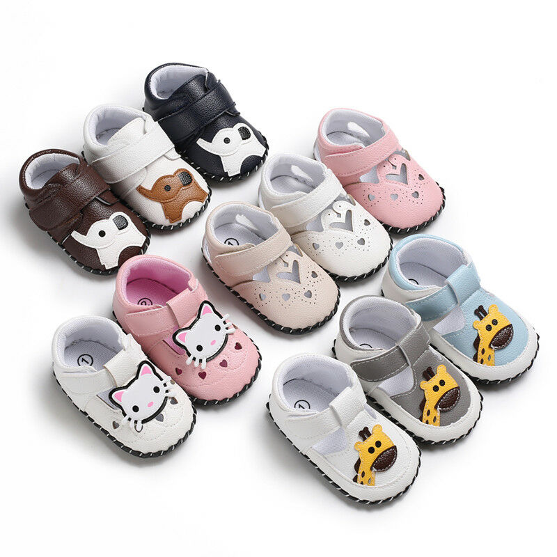 Emmababy Mode 0-18M Baby Schoenen Cartoon Soft Leather Baby Jongens Meisjes Peuter Lopen Kinderwagen Schoenen Met antislip Lederen Zool