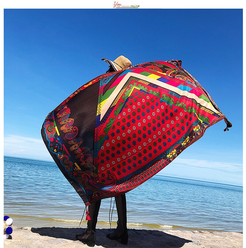 Etnisk stil tørklæde kvinder vintage cashew print sjal wrap stor størrelse pashmina foulard bandana forår sommer strand dække op hijab