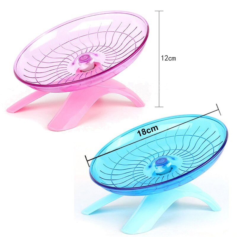 Disco volante silenzioso per criceto con ruota per esercizi silenziosi per criceti gerbilli topi riccio e altri piccoli animali domestici criceto disco da corsa
