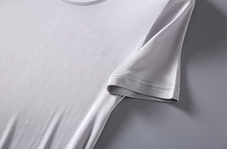 Kvinder& #39 ; s 50%  silke 50%  viskose strik stretchy korte ærmer hel slip nattøj natkjole natkjole  xs327