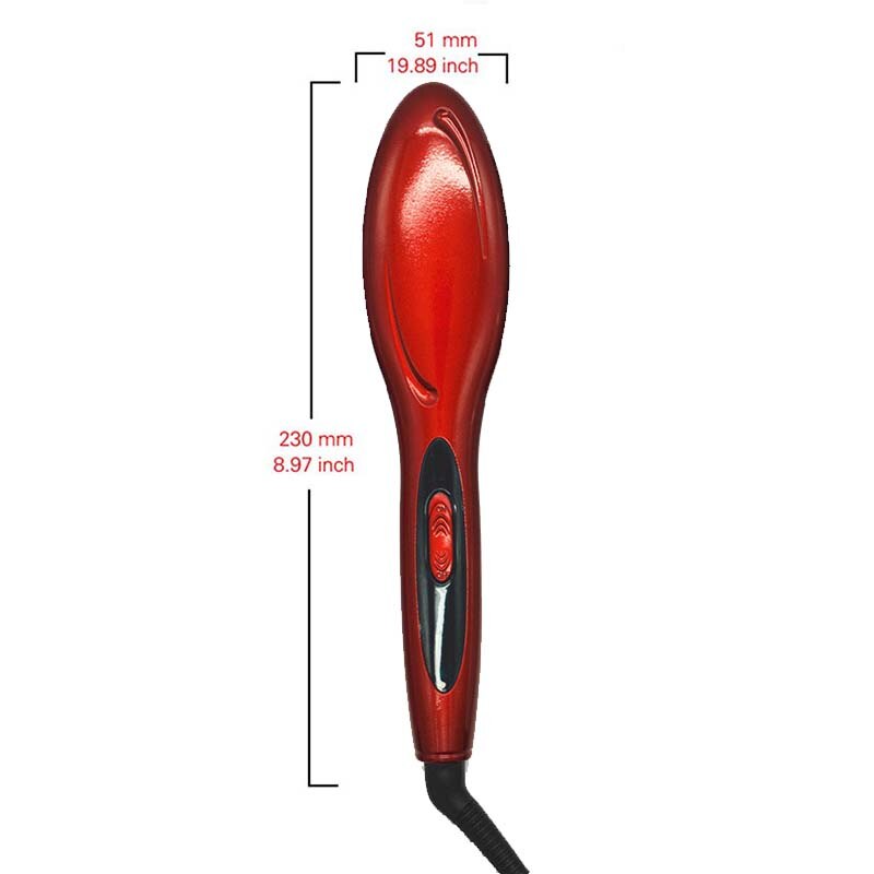 Cepillo alisador de pelo eléctrico Digital peine para desenredar, alisador de pelo, enchufe europeo