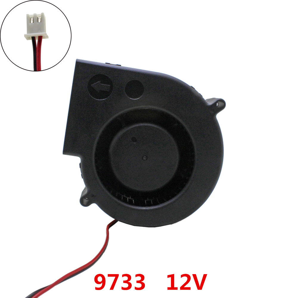 9733 blower Cooling fan DC 12V Brushless Fans cooling centrifugal Turbo Fan cooler radiator heat dissipation